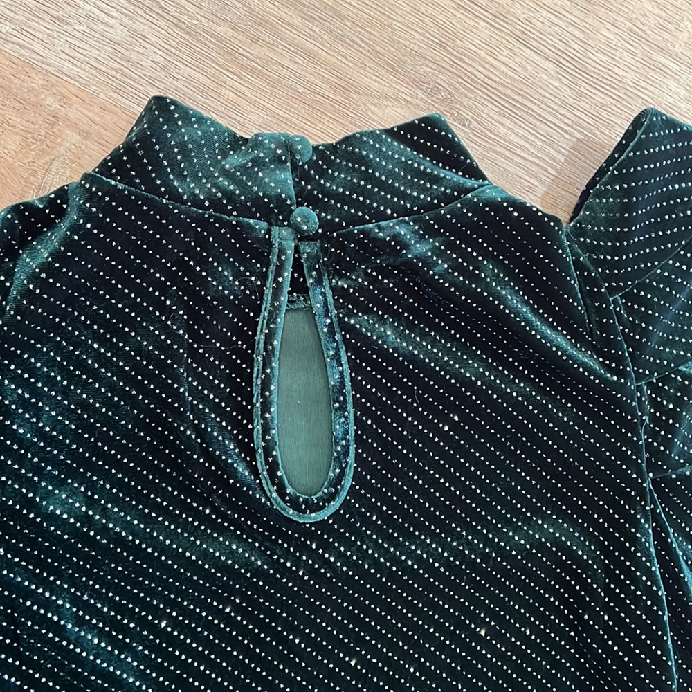 Hunter green velvet bodysuit - Picture 6 of 7